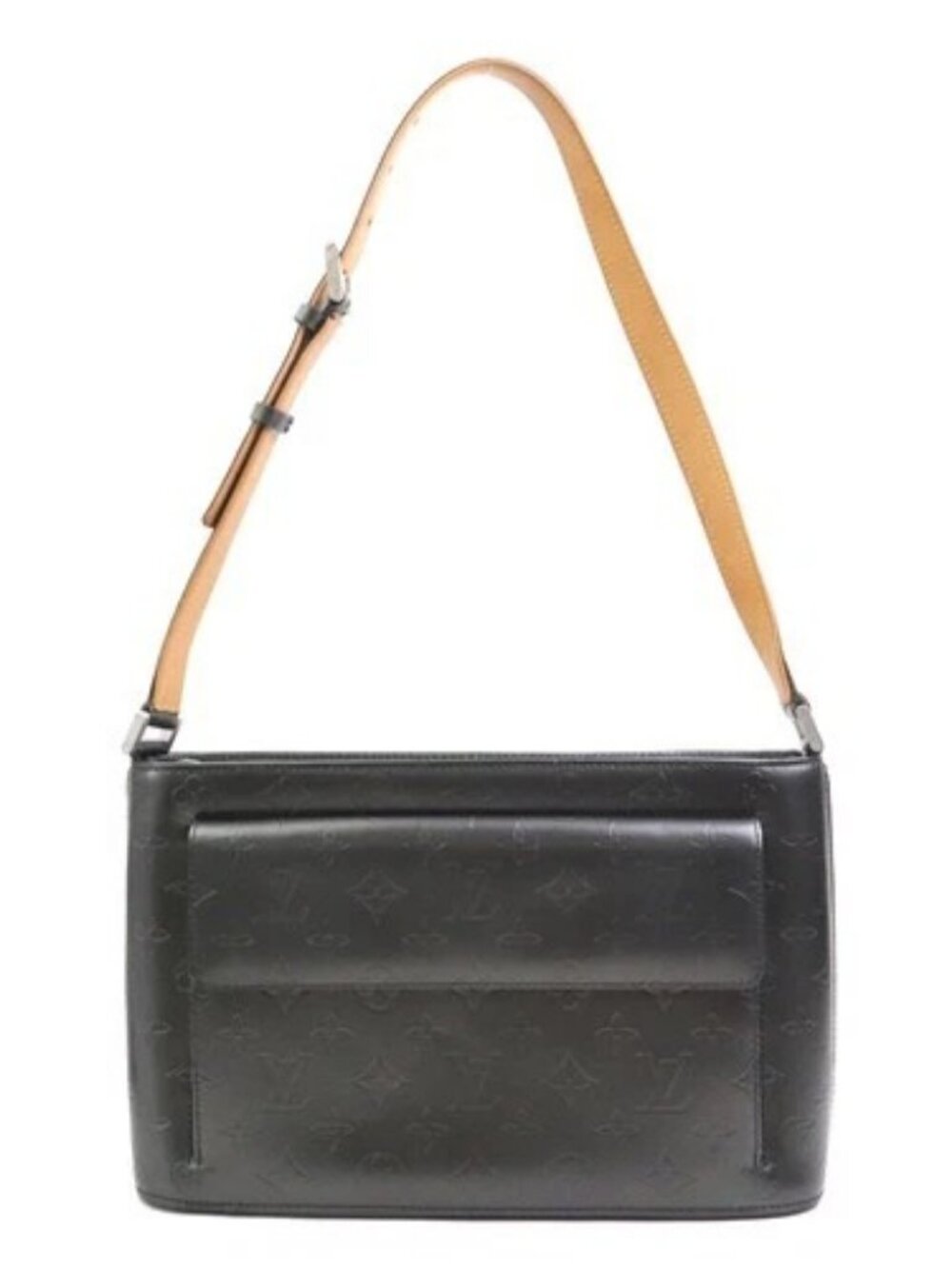 Auth LOUIS VUITTON Monogram Matte Alston Shoulder Bag Gray Black M55122 e60775g